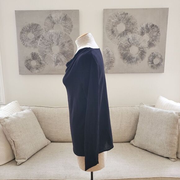 🌹 HALOGEN 🌹 Cowl Neck Long Sleeve Knit Top - [Medium, Black] - Picture 5 of 11